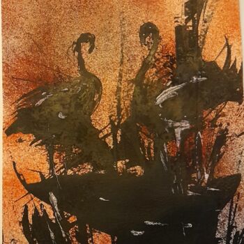 제목이 "Conversation volati…"인 미술작품 Maria Valverde로, 원작, 잉크 기타 단단한 패널에 장착됨