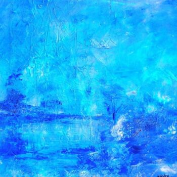 Peinture intitulée "entre ciel et mer 2" par Maria Valverde, Œuvre d'art originale