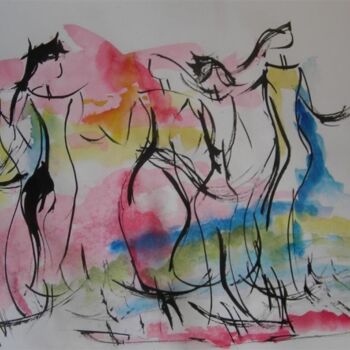 Malarstwo zatytułowany „la danse” autorstwa Maria Valverde, Oryginalna praca
