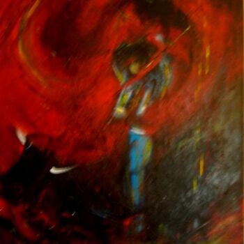 Painting titled "TAUROMACHIE 2" by Maria Valverde, Original Artwork