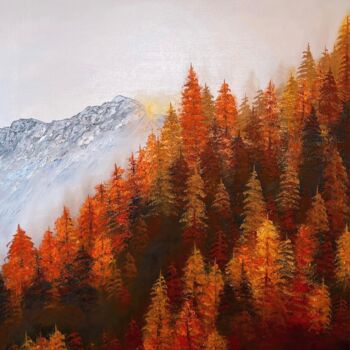 Painting titled ""Autumn Splendor" L…" by Maria Vasileva, Original Artwork, Oil