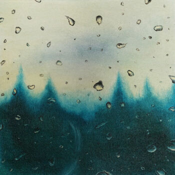 Malarstwo zatytułowany „Rainy day, oil draw…” autorstwa Мария Власенко, Oryginalna praca, Olej