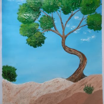 Painting titled "L'arbre vénérable" by Maria Xavier Alves (XAM), Original Artwork, Acrylic