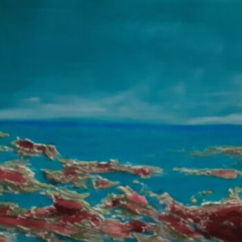 Peinture intitulée "Mer des tropiques" par Maria Xavier Alves (XAM), Œuvre d'art originale, Acrylique