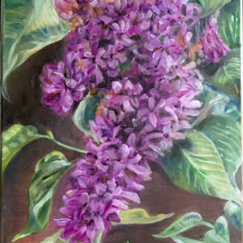 Malerei mit dem Titel "Lilac" von Maria Zasidkovych (Mariia), Original-Kunstwerk, Öl Auf Keilrahmen aus Holz montiert