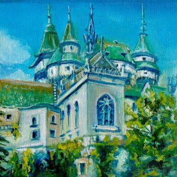 Schilderij getiteld "Boynitsky Castle 2" door Maria Zasidkovych (Mariia), Origineel Kunstwerk, Olie