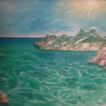 Painting titled "CALA CORSARA" by Maria Bonaria Vargiu, Original Artwork