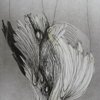 印花与版画 标题为“graine VI (la fleur)” 由María Chillón, 原创艺术品