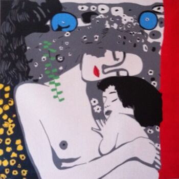 Painting titled "OMAGGIO A KLIMT" by Mariart, Original Artwork