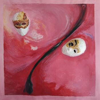Painting titled "Masks" by Mariacristina Valletti, Original Artwork, Acrylic