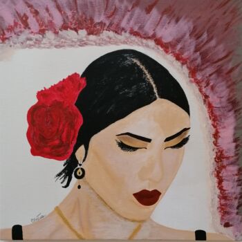 Malerei mit dem Titel "Chica" von Mariacristina Zambuto, Original-Kunstwerk, Acryl Auf Holzplatte montiert
