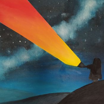 Malerei mit dem Titel "the light" von Maria Eduarda Rosendo, Original-Kunstwerk, Acryl