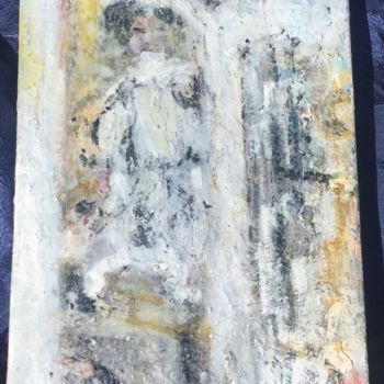 Painting titled "The Other Window" by Maria Emilov, Original Artwork, Oil Mounted on Wood Stretcher frame
