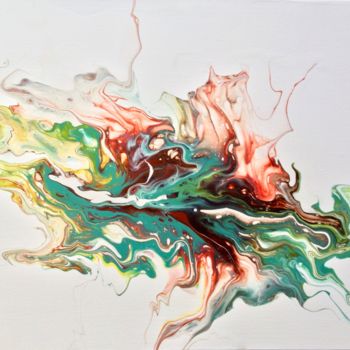 Painting titled "Flowing #artistsupp…" by Maria Esteves, Original Artwork, Acrylic