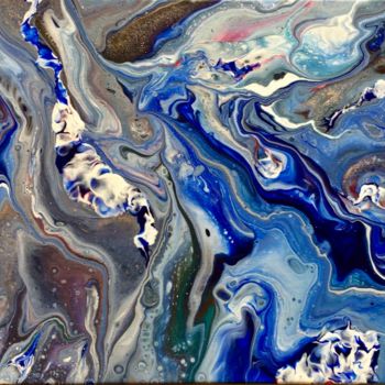 Painting titled "rivers meet #artist…" by Maria Esteves, Original Artwork, Acrylic