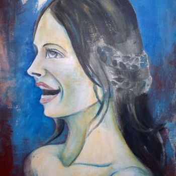 Painting titled "Happiness" by Maria Eugene Aniar, Original Artwork, Oil