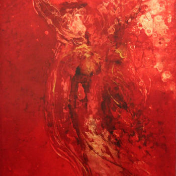 Pintura titulada "red jellyfish" por Mjesushernandez, Obra de arte original, Otro