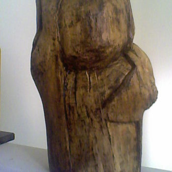 Sculpture titled "Firmeza" by J.Arias, Original Artwork, Wood
