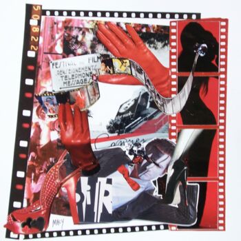 Collages titled "Festival de Cannes" by Marialine Beck, Original Artwork, Collages Mounted on Plexiglass