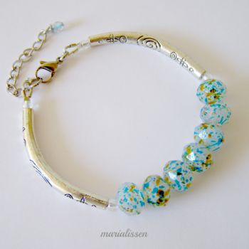 Artigianato intitolato "Bracelet Cristal Mo…" da Marialissen, Opera d'arte originale, Bracciali