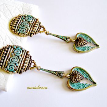 Artcraft titled "Boucles-Clips Les A…" by Marialissen, Original Artwork, Earrings