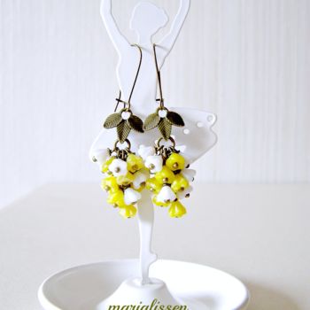 Artcraft titled "Boucles Les Grappes…" by Marialissen, Original Artwork, Earrings