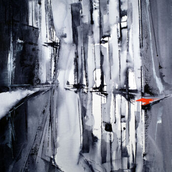 Schilderij getiteld "Floating Cities" door Maria Lorena Lehman, Origineel Kunstwerk, Aquarel