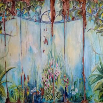 Pittura intitolato "Il Giardino" da Ludo, Opera d'arte originale, Olio