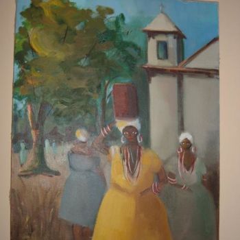 Malerei mit dem Titel "Baianas.JPG" von Maria Luiza Ribeiro De Carvalho, Original-Kunstwerk