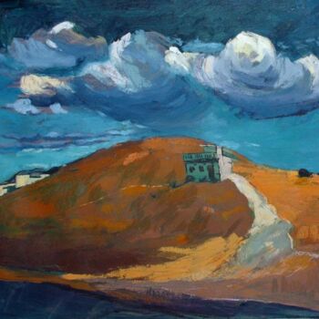 Pittura intitolato "la colline" da Mariam Belhaj, Opera d'arte originale