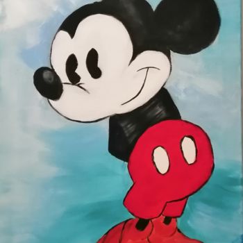 Pintura intitulada "Mickey mouse" por M Mast (MMast), Obras de arte originais, Acrílico