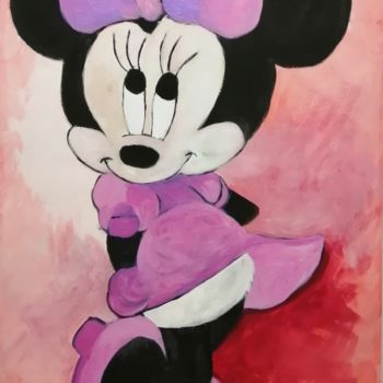 Painting titled "Minnie Mouse" by M Mast (MMast), Original Artwork, Acrylic