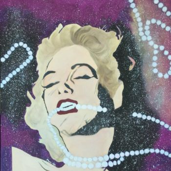 Painting titled "Marilyn monroe in t…" by Maria Meli, Original Artwork, Oil
