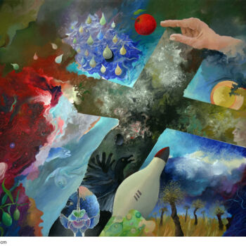 Картина под названием "GENESIS 3" - Marian Czura, Подлинное произведение искусства, Масло