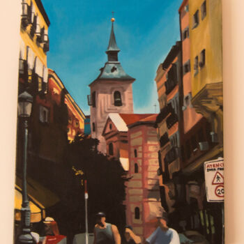 Pintura titulada "Street of Madrid" por Mariana Araújo, Obra de arte original, Oleo