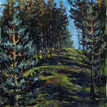 绘画 标题为“в лесу” 由Марьяна Кульбака, 原创艺术品, 油