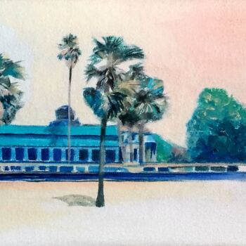 Painting titled "Angkor Wat" by Mariana Molinari, Original Artwork, Oil Mounted on Wood Stretcher frame