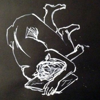 Рисунок под названием "Sleep tight" - Marian Busoi, Подлинное произведение искусства, Чернила