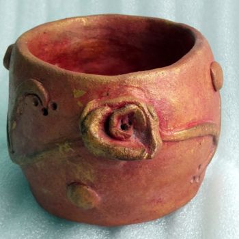 Ремесла под названием "Mini-pot rosé" - Marian Cobos, Подлинное произведение искусства, Домашний декор