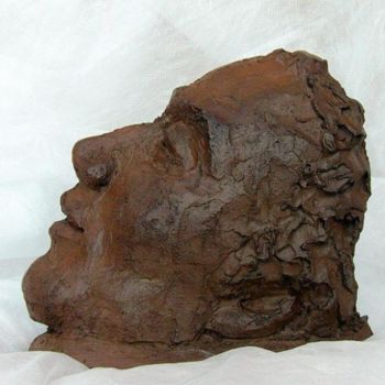 Skulptur mit dem Titel "Profil d'homme" von Marian Cobos, Original-Kunstwerk