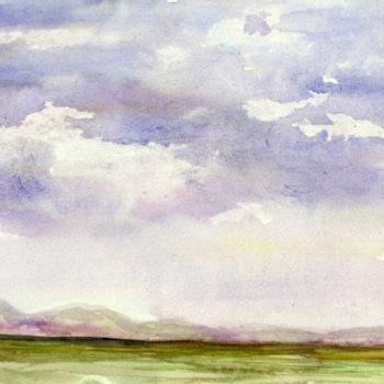 Pittura intitolato "Ciel d'orage dans l…" da Marian Cobos, Opera d'arte originale