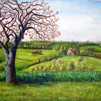 Peinture intitulée "Les champs des Fouc…" par Marian Cobos, Œuvre d'art originale