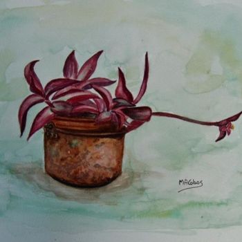 Painting titled "Le cache-pot" by Marian Cobos, Original Artwork