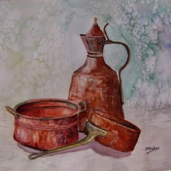 Pintura intitulada "Vieux cuivres" por Marian Cobos, Obras de arte originais