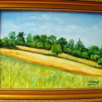 Painting titled "Juin à la campagne" by Marian Cobos, Original Artwork