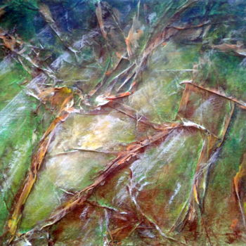 Pintura intitulada "Arbres dans l'abstr…" por Marian Cobos, Obras de arte originais, Acrílico