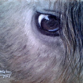 Картина под названием "Quatre chevaux" - Marian Cobos, Подлинное произведение искусства, Акрил