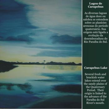Pintura intitulada "Lagoa de Carapebus" por Mariane Pires, Obras de arte originais
