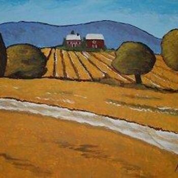 Painting titled "Bucks County Farm S…" by Mariann Skears, Original Artwork, Oil