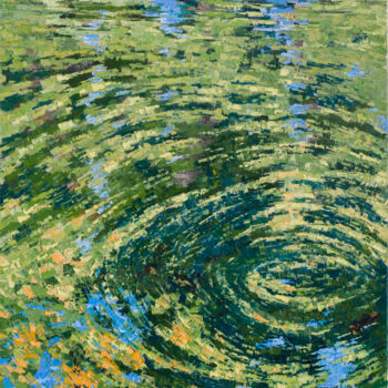 Картина под названием "Отражение III Refle…" - Marianna Chayka, Подлинное произведение искусства, Масло Установлен на Деревя…